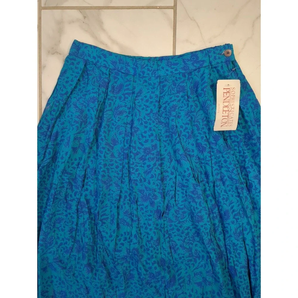 NWT VTG Sophisticates By Pendleton Womens‎ Sz 12 Made In USA A Line Floral Skirt
